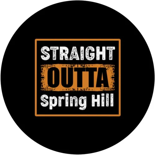 Vista 3 de Straight Outta Spring Hill Florida USA Retro Humor Vintage PopSockets Swappable PopGrip