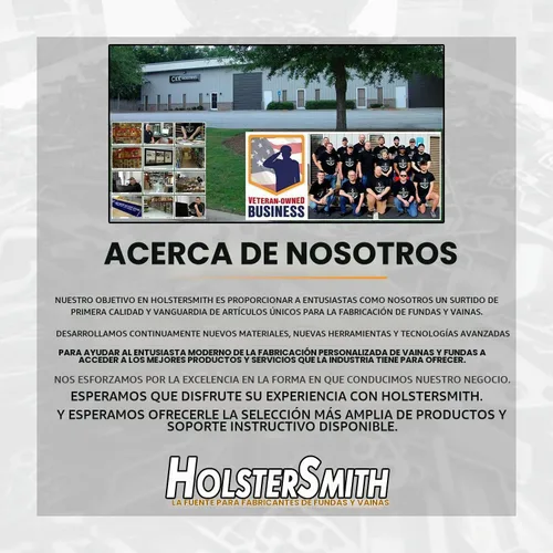 Vista 9 de HolsterSmith - Clip universal de metal para cinturón para hacer fundas, modelo 5, (3 agujeros), color negro táctico