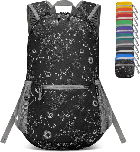 Vista 11 de ZOMAKE Mochila ligera y plegable, pequeña mochila de viaje