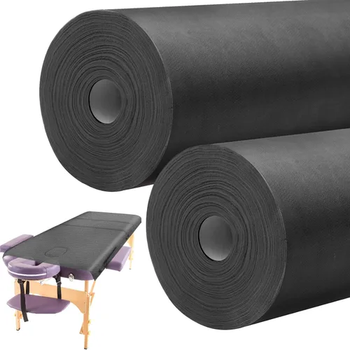 Vista 19 de Tudomro 1 rollo de sábanas desechables no tejidas cubiertas de papel para mesa de masaje, sábanas de masaje de tela no tejida, cubierta de cama