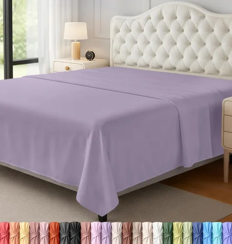 Vista 10 de Utopia Bedding Sábana encimera – 1 paquete (individual, beige) – Tela de microfibra suave cepillada – Sábana superior resistente al encogimiento y a