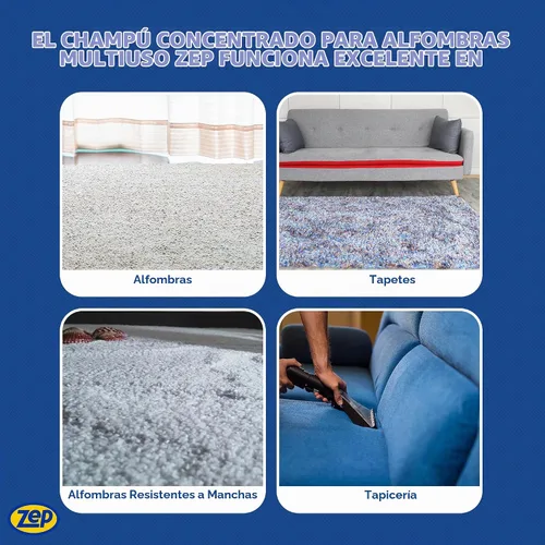 Vista 6 de Zep - Champú concentrado limpiador de alfombras multiusos, 1 galón, fórmula profesional elimina la suciedad y las manchas, ZUCEC128, (caja de 2)