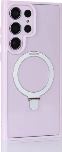 Vista 7 de Cavor - Funda para Samsung S23 Ultra, compatible con MagSafe, lavanda Funda para teléfono Galaxy S23 Ultra con función atril, protección suave,