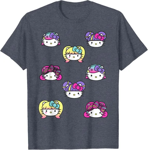 Vista 82 de hello kitty Kawaii Multi peinado Tee, Azul (Heather blue)