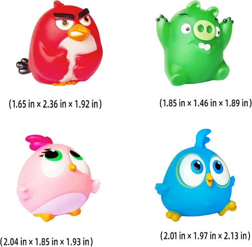 Vista 2 de ROLOSO Juguetes coleccionables de Angry Birds con licencia, 13 figuras de acción, juego de rebaño, juegos de cerdo City Strike 2 Takedown Space
