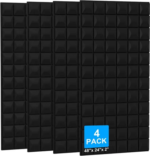 Vista 15 de 1 Paquete de Paneles de Espuma a Prueba de Sonido 48"×24"×2" Paneles de Pared Insonorizados de Recuperación Rápida Paneles de Amortiguación