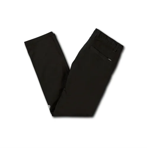 Vista 3 de Volcom Frickin - Pantalón chino elástico moderno para hombre, pantalones de sarga elásticos para uso diario Negro