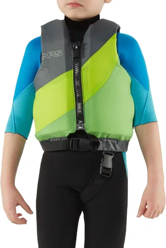 Vista 3 de NRS Chaleco salvavidas para niños (PFD)-Verde/Gris-Niño
