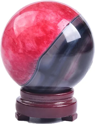 Vista 111 de JIC Gem Piedra Natural de Jaspe Africano Cristal de Curación Esfera Adivinación Bola de Piedra Preciosa, Feng Shui Reiki Aura Decoración