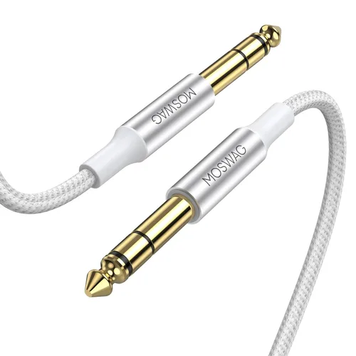 Vista 8 de MOSWAG Cable de guitarra de 1/4 de pulgada Cable de audio de 0.25 in Negro