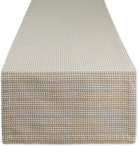 Vista 14 de DII Farmhouse Gingham, colección de mesa a cuadros, camino de mesa, 14x72, negro