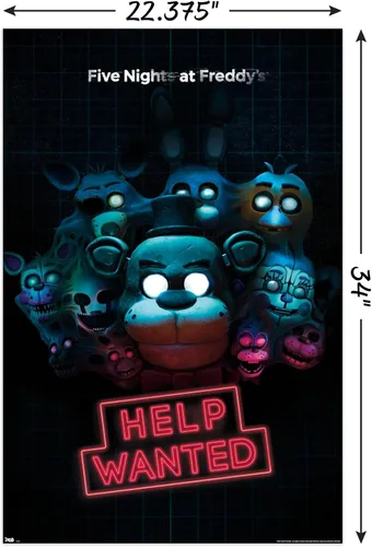 Vista 3 de Trends International Five Nights at Freddy's - Póster de pared "Help Wanted", 22.375" x 34", versión sin marco