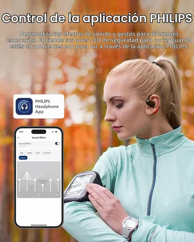 Vista 9 de Philips Auriculares de conducción de aire A6709, auriculares Bluetooth inalámbricos verdaderos, ajuste de oreja abierta, sonido de calidad, llamada