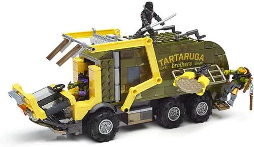 Vista 8 de Mega Bloks Teenage Mutant Juguete para construir, camión de batalla, tortugas ninjas