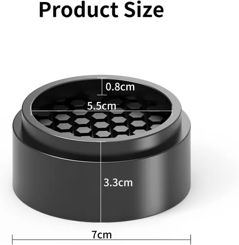 Vista 2 de Ezprotekt Elevadores de muebles redondos ajustables de 1 pulgada, elevadores apilables para muebles que crean una altura adicional de 1, 2 o 3