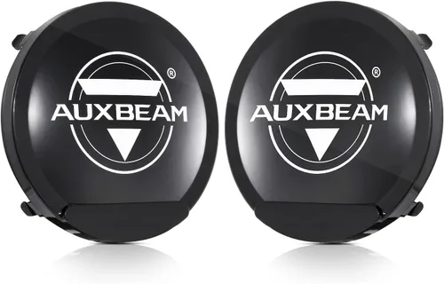 Vista 9 de Auxbeam Cubierta de luz todoterreno de 7 pulgadas, cubiertas protectoras redondas ámbar, lente de policarbonato de plástico amarillo para conducción