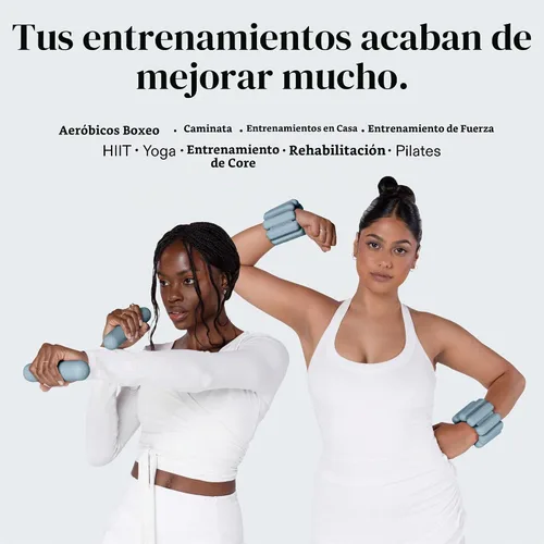 Vista 3 de Bangles - Juego de 2 mancuernas para muñeca y tobillo de 2 libras y barras