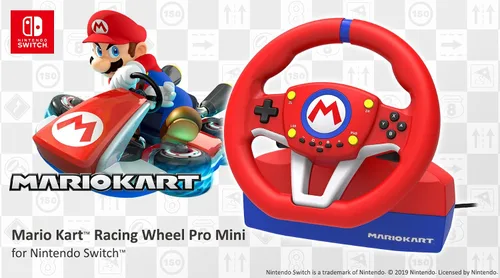Vista 7 de Hori Nintendo Switch Mario Kart Racing Wheel Pro Mini By - Officially Licensed By Nintendo - Nintendo Switch
