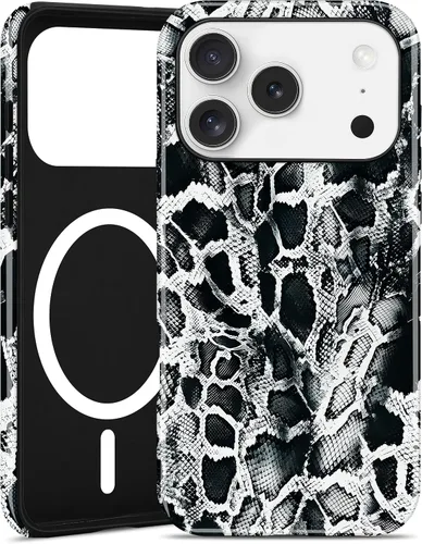 Vista 50 de Jusy Funda magnética Zebra para iPhone XR, color negro