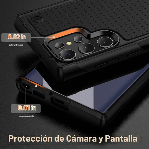 Vista 4 de Funda diseñada para Samsung Galaxy S22 Ultra, regalo de grado militar, resistente a caídas, resistente a prueba de golpes, para Galaxy S22 Ultra