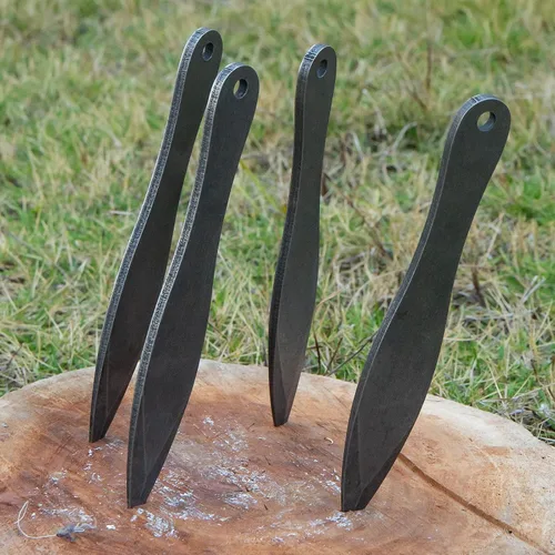Vista 8 de Juego de cuchillos de lanzamiento de grado profesional: forjado de acero inoxidable de alto carbono, diseño equilibrado con precisión, adecuado