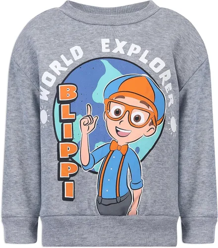 Vista 2 de Blippi Conjunto de sudadera y pantalones de manga larga para niños con estampado - Gris