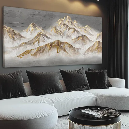Vista 11 de SDYA Lienzo decorativo de paisaje para pared, impresiones fotográficas de animales, blanco y marrón, decoración para colgar en la pared, 24 x 48