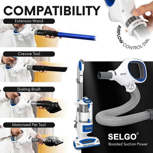 Vista 5 de Selgo - Manija de manguera OEM mejorada para los modelos NV500, NV501, NV502, NV503, NV504, UV560 y UV561 - Accesorios para aspiradora Shark Rotator