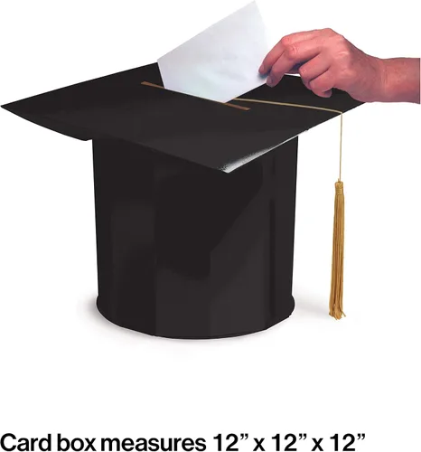 Vista 2 de Creative Converting Caja de tarjeta en forma de tapa de graduación