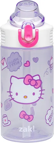 Vista 49 de Zak Designs Barbie Sage - Botella de agua para niños con popote a prueba