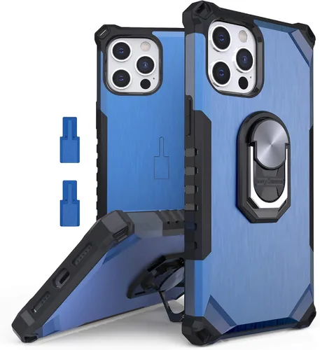 Vista 12 de Tri-Shield 2.0 - Funda para teléfono compatible con iPhone 12 Pro Max, ventilación fresca de grado militar con soporte de anillo extraíble