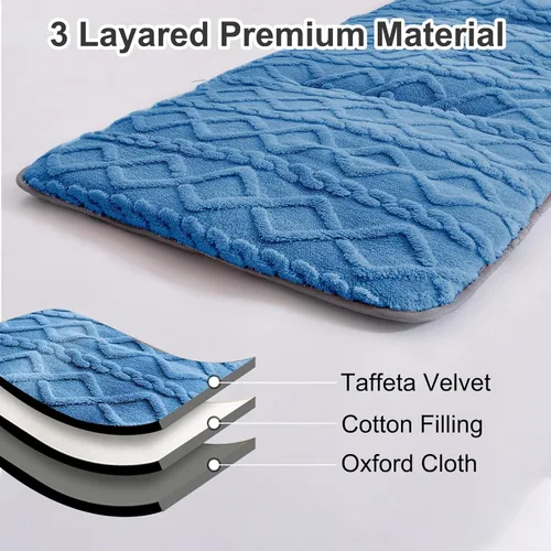 Vista 5 de Folding Camping Cot Pad - Portable & Comfortable Outdoor Sleeping Mat with Elastic Strap, Lightweight Waterproof Bottom Mattress Pad