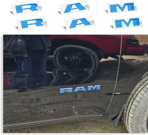 Vista 22 de Reflective Concepts 2019-2026 Adhesivos de calcomanías para emblemas de puerta RAM - (Color: Bandera Americana)