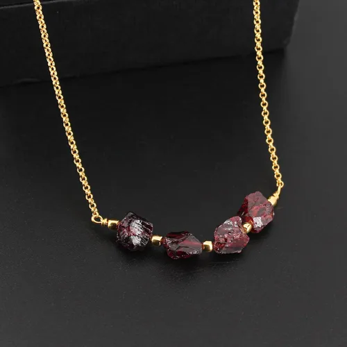 Vista 20 de Gempires Natural Raw Bar Crystals Pendant Necklace Handmade Jewelry 22 inch Adjustable Chain