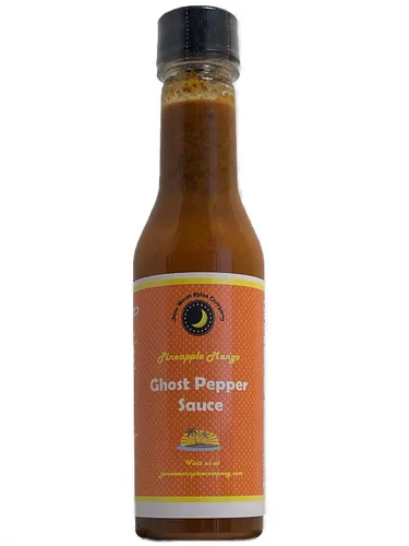 Vista 4 de Salsa picante tropical Variedad o paquete de 4 Salsa picante de piña y mango y pimiento fantasma Salsa picante habanero de arándanos Salsa