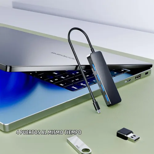 Vista 4 de Hub USB C 4 puertos, Eanetf USB C a USB Hub 3.0 Divisor USB para Mac Pro, iMac, iPad Pro, Chromebook, Pixelbook, Dell XPS, Samsung y más