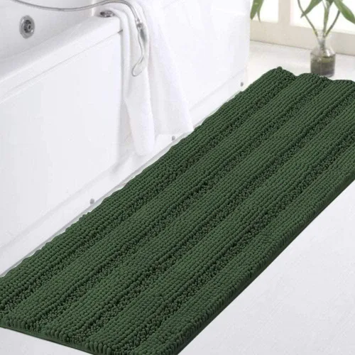 Vista 35 de Turquoize Alfombra de baño de chenilla de lujo para baño, extra absorbente, alfombra de ducha de microfibra antideslizante para baño, alfombra Aqua
