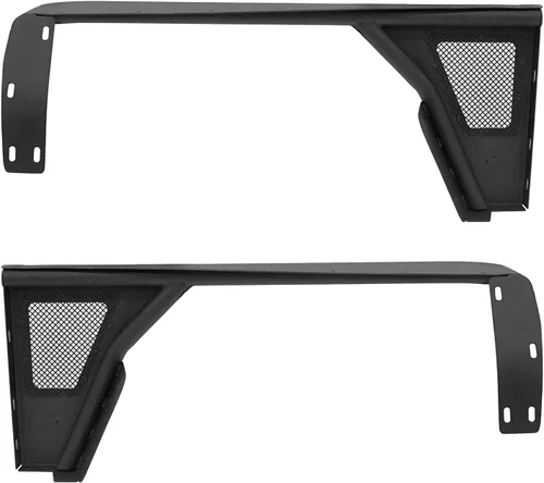 Vista 8 de Guardabarros delanteros Hooke Road para Jeep Wrangler YJ 1987-1995, protecciones de guardabarros de tubo de armadura de acero negro texturizado