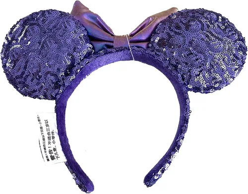 Vista 2 de Disney Parks Potion - Diadema de orejas de Mickey Minnie Mouse con lentejuelas moradas