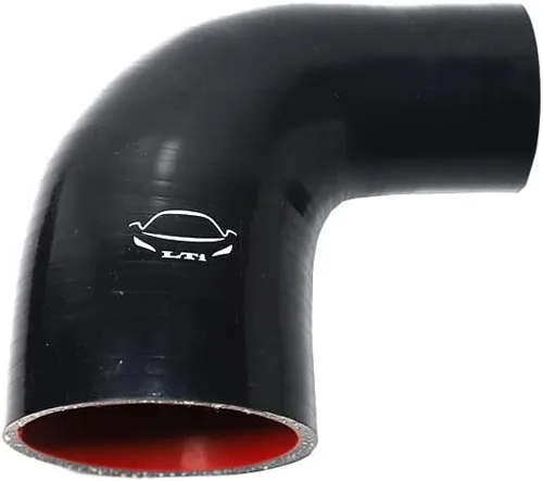 Vista 21 de Manguera de silicona reforzada de 4 capas de alto rendimiento de 2"-2.25" ID codo reductor acoplador de 90 grados para turbo/intercooler/tubería