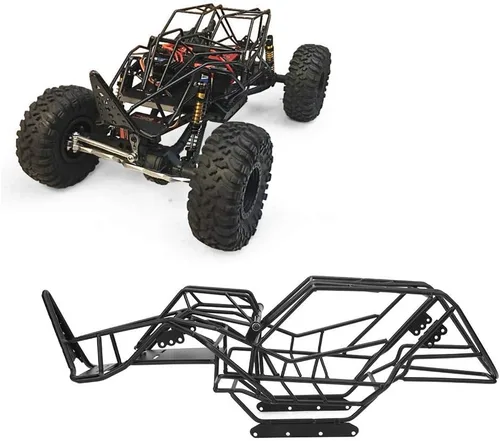 Vista 6 de Dilwe Marco de jaula enrollable para automóvil a control remoto, marco de metal, cubierta de chasis para Axial Wraith a escala 1/10