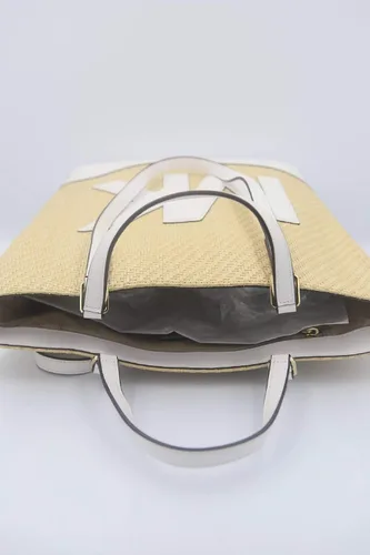 Vista 4 de MICHAEL Michael Kors Paja Python Capsule Kelli Large Dbl NS Tote Optic White Blanco óptico NS