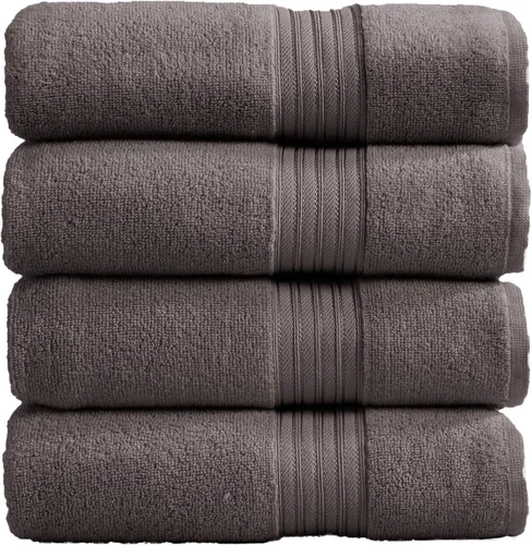 Vista 13 de Great Bay Home Juego de 6 toallas de mano color gris, 100% algodón hilado en plumas, juego de 6 toallas de mano de 26 x 16 pulgadas, toallas