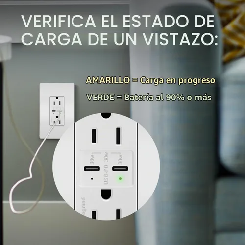 Vista 4 de Legrand Radiant R26USBPDW - Toma de corriente dúplex decoradora resistente