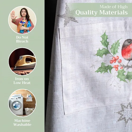 Vista 600 de Maison d' Hermine Delantales para mujer con bolsillo, 100% algodón (27.50 x 31.50 pulgadas)