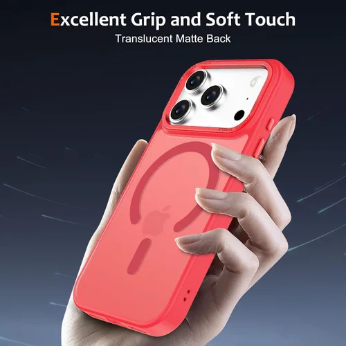 Vista 769 de Anuck - Funda magnética para iPhone 11 compatible con MagSafe, carcasa trasera mate translúcida dura, borde de TPU, delgada, resistente a impactos