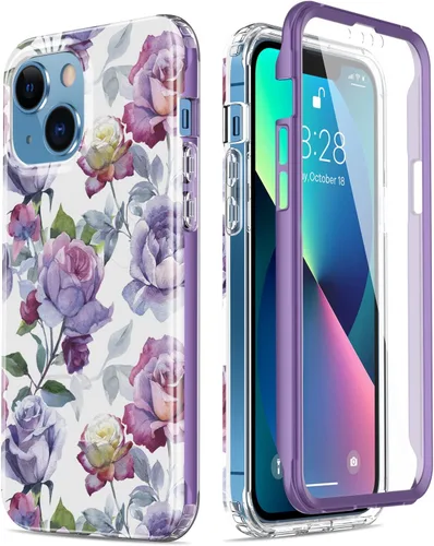 Vista 47 de Esdot Funda protectora para iPhone 13 Mini con protector de pantalla integrado, protección de grado militar con diseños de moda para mujeres