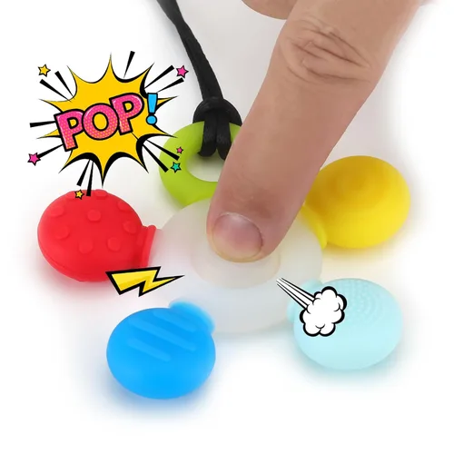 Vista 4 de Seeway - Collar masticable sensorial, collar masticable de silicona para niños sensoriales, longitud ajustable, juguetes masticables para autismo