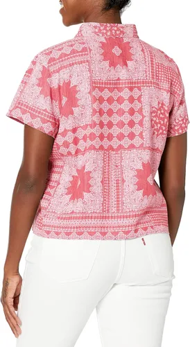 Vista 2 de Camisa de cambray con cuello y botones para mujer