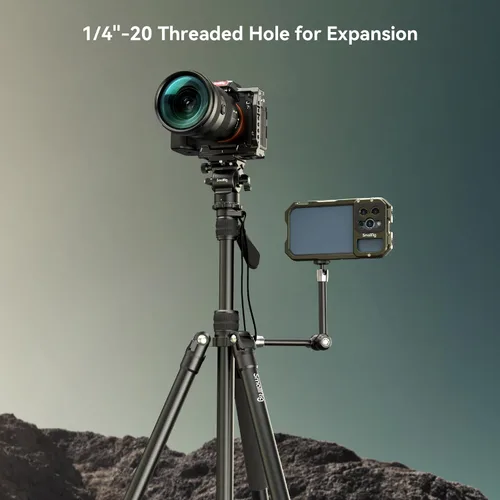 Vista 9 de SmallRig CT180 Trípode de Video, Trípode de Cámara de 72" Monopie con Cabezal Fluido, Trípode de Cámara de Aluminio, Cabezal Fluido Panorámico